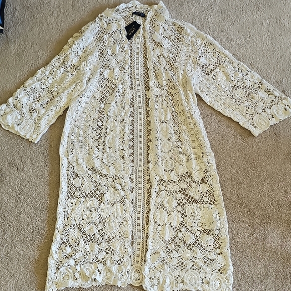Floral Cotton Lace Duster JacketPolo Ralph Lauren